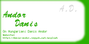 andor danis business card